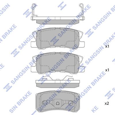 КОЛОДКИ ТОРМОЗНЫЕ ДИСКОВЫЕ SANGSIN BRAKE SP2076
