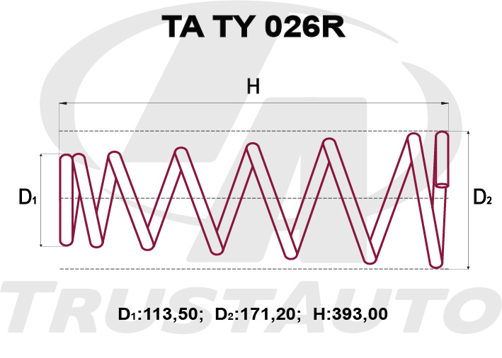 ПРУЖИНА ПОДВЕСКИ TRUSTAUTO TATY026R