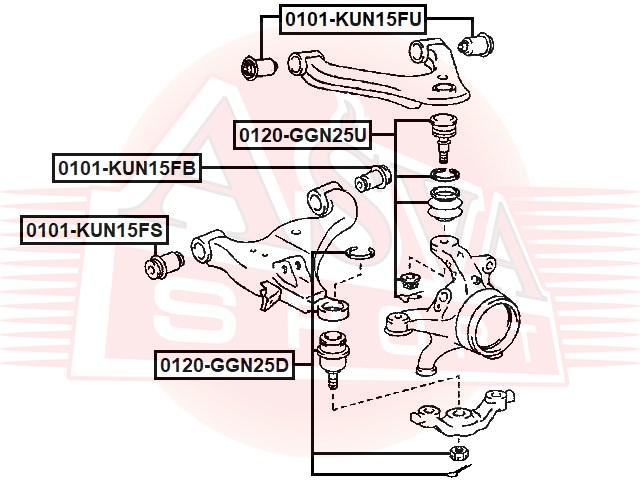 ШАРОВАЯ ОПОРА ASVA 0120GGN25D