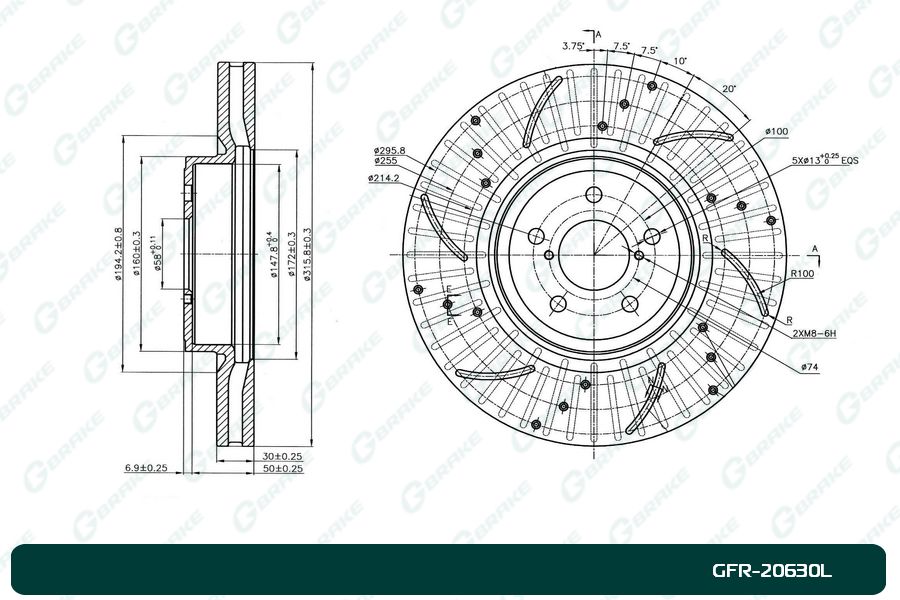 ДИСК ТОРМОЗНОЙ G-BRAKE GFR20630L
