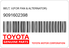 РЕМЕНЬ КЛИНОВИДНЫЙ TOYOTA 9091602398
