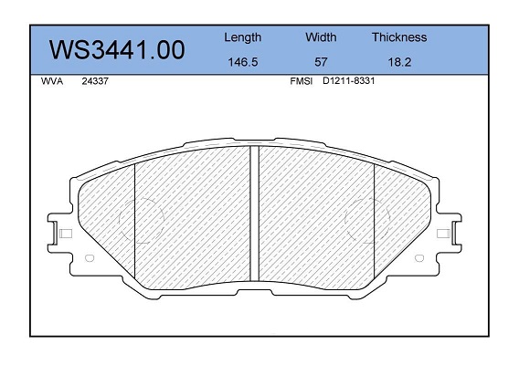КОЛОДКИ ТОРМОЗНЫЕ ДИСКОВЫЕ JEENICE WS344100
