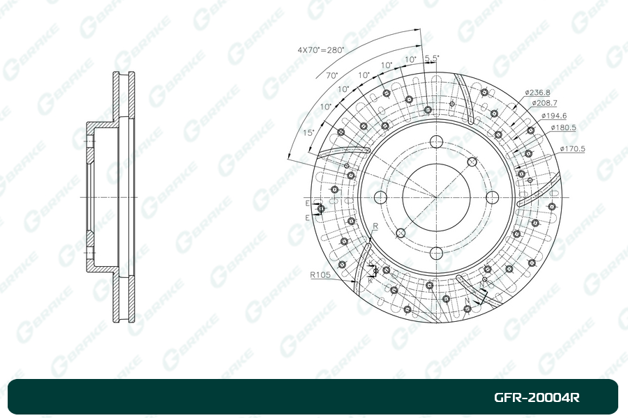 ДИСК ТОРМОЗНОЙ G-BRAKE GFR20004R