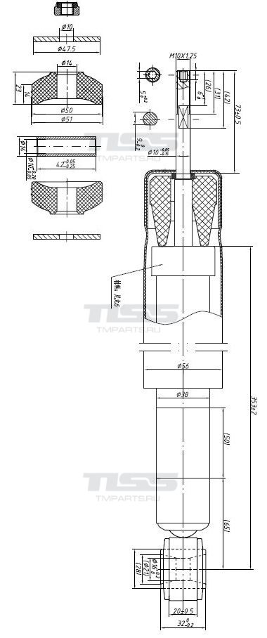 АМОРТИЗАТОР ПОДВЕСКИ JD JAA0106