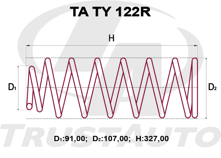 ПРУЖИНА ПОДВЕСКИ TRUSTAUTO TATY122R