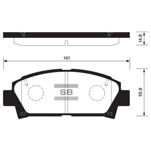 КОЛОДКИ РУЧНОГО ТОРМОЗА SANGSIN BRAKE SP1466