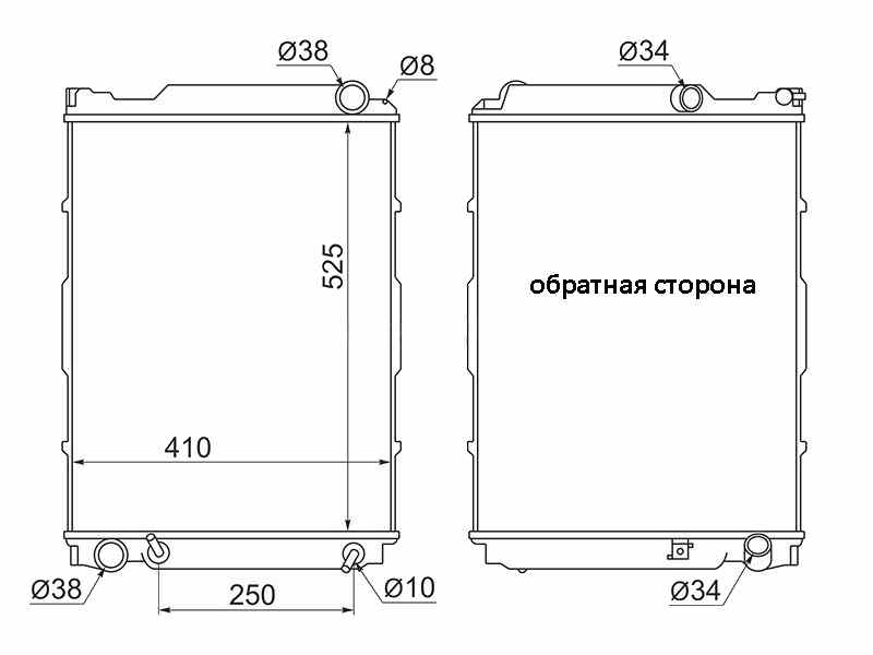РАДИАТОР СИСТЕМЫ ОХЛАЖДЕНИЯ ДВС SAT TY00101KZ