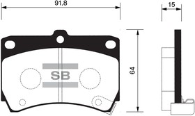 КОЛОДКИ ТОРМОЗНЫЕ ДИСКОВЫЕ SANGSIN BRAKE SP1067