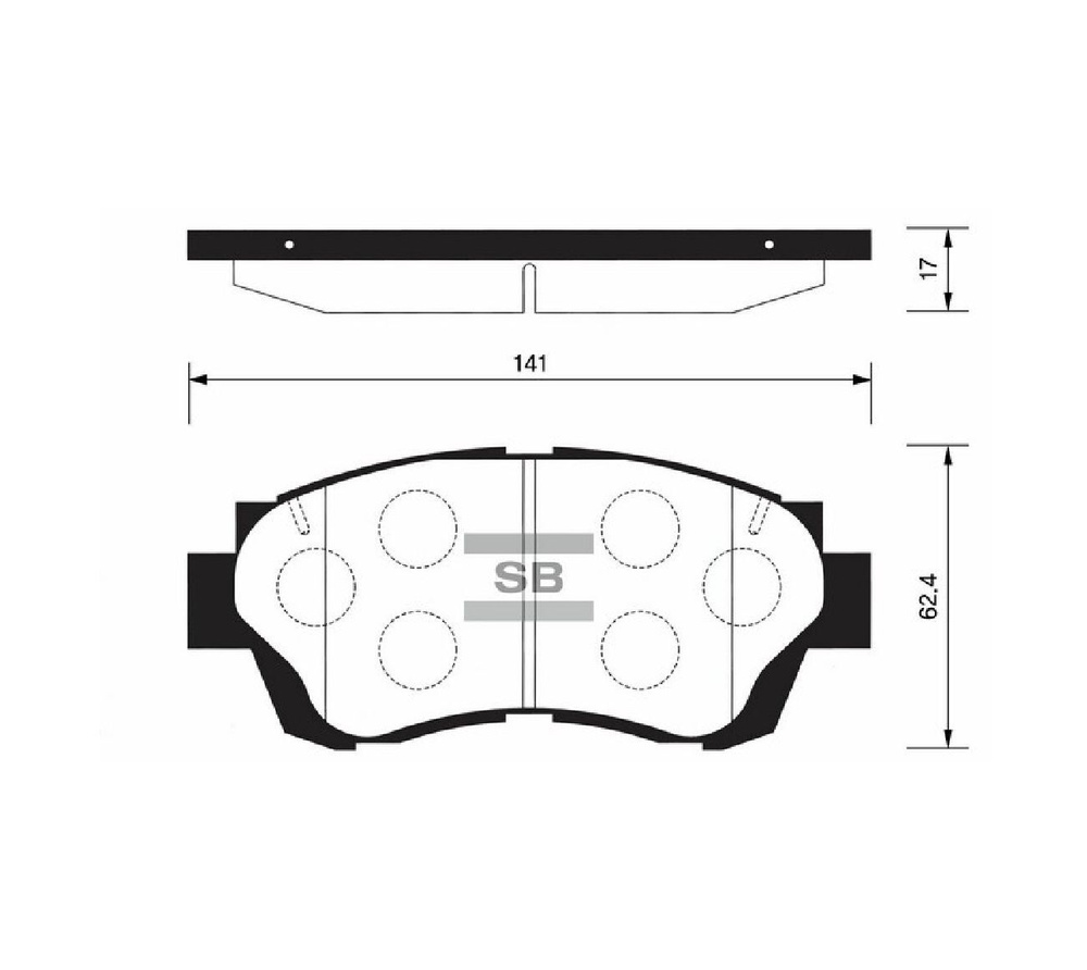 КОЛОДКИ РУЧНОГО ТОРМОЗА SANGSIN BRAKE SP1138