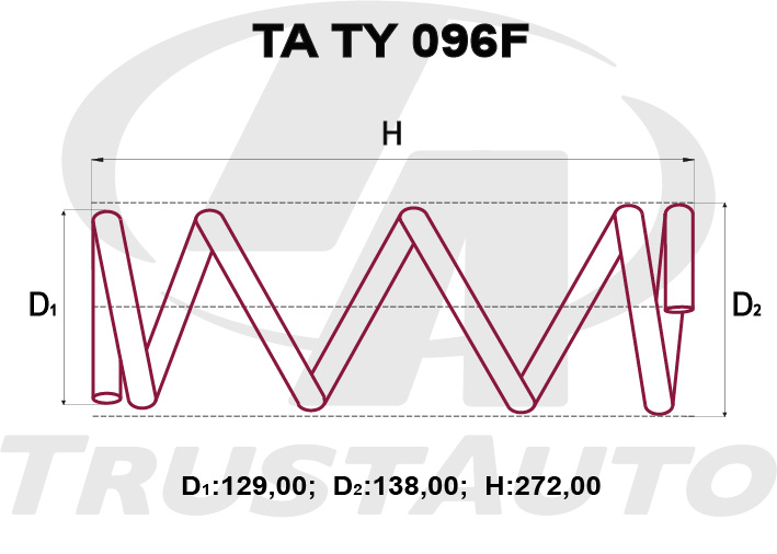 ПРУЖИНА ПОДВЕСКИ TRUSTAUTO TATY096F