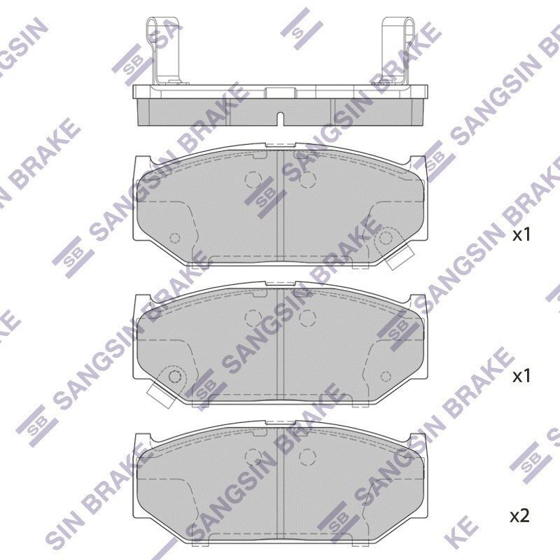 КОЛОДКИ ТОРМОЗНЫЕ ДИСКОВЫЕ SANGSIN BRAKE SP2086