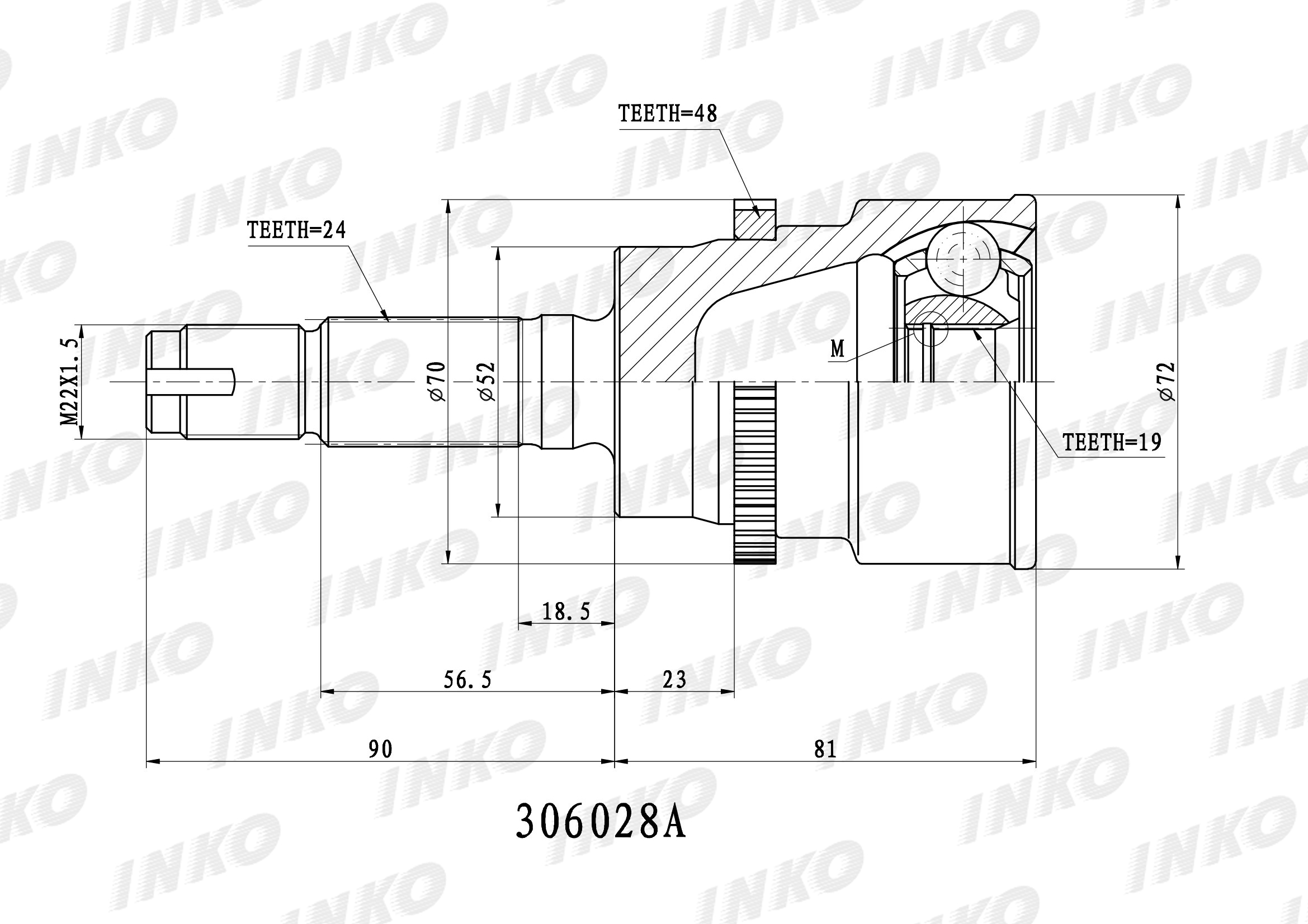 ШРУС INKO 306028A