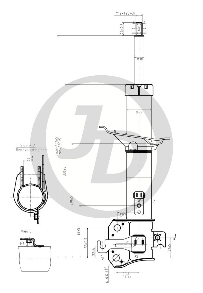 СТОЙКА ГАЗОМАСЛЯНАЯ JD JAS0594