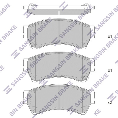 КОЛОДКИ ТОРМОЗНЫЕ ДИСКОВЫЕ SANGSIN BRAKE SP1475