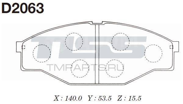 КОЛОДКИ ТОРМОЗНЫЕ ДИСКОВЫЕ KASHIYAMA D2063