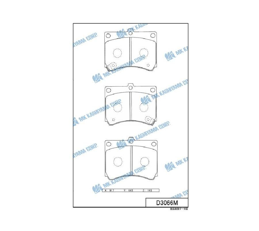 КОЛОДКИ РУЧНОГО ТОРМОЗА KASHIYAMA D3066M